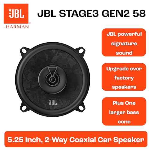 Image of JBL Stage3 Gen2 5.25 in / 13 cm 2-Way Coaxial Car Speakers