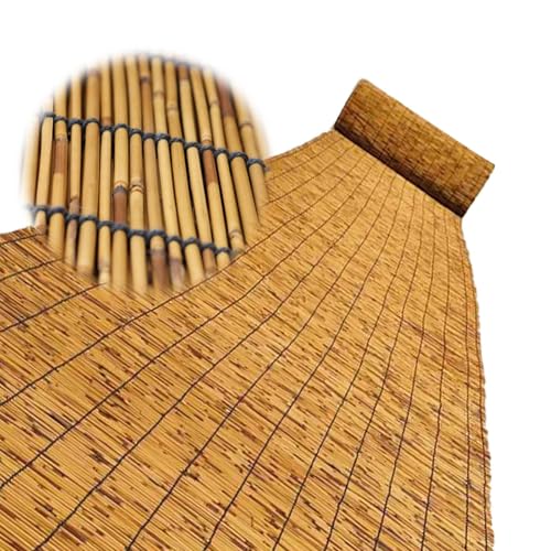 Vallas Jardin Exterior 30cm -180cm Pantalla De Caña Aislamiento de Sombra Rollos De Cercas Decorativas de Techo Estera De Bambú ocultacion para Balcón(Marrón)