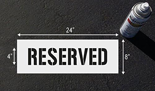 Parking lot stencils (4" LETTER, RESERVED)