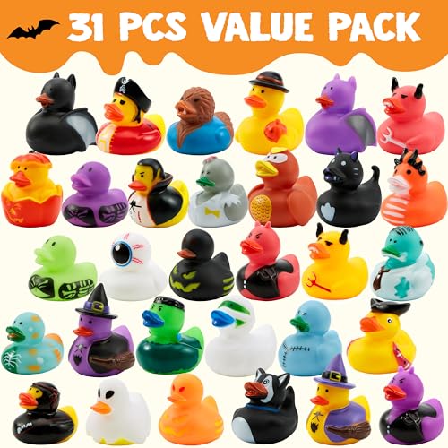 JOYIN Halloween Advent Calendar 2026 with 31PCS Rubber Duck for Kids Teen, 31 Days Halloween Countdown Calendar with Surprise Toy for Boy Girl Party Favor Supply, Trick or Treat Classroom Prizes Gift — view 2