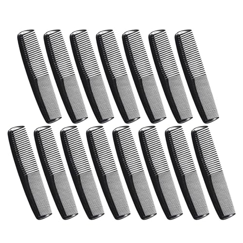 Pack of 15 Unbreakable Pocket Combs Hair Care - (Black)