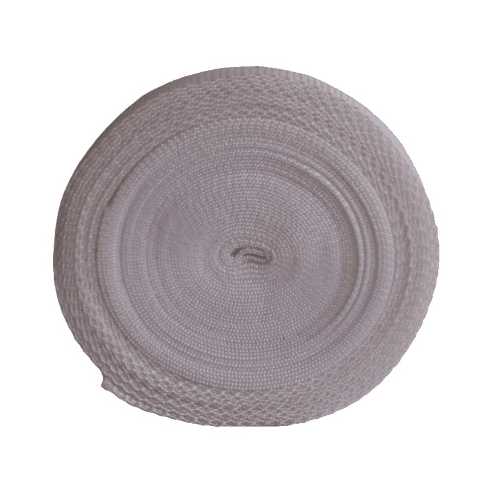 Polypropylene Webbing Straps 20mm 25mm 30mm 38mm 40mm 50mm Tape Backpack Luggage Straps Crafts Outdoor DIY Colours Lengths (25mm/10m, White)