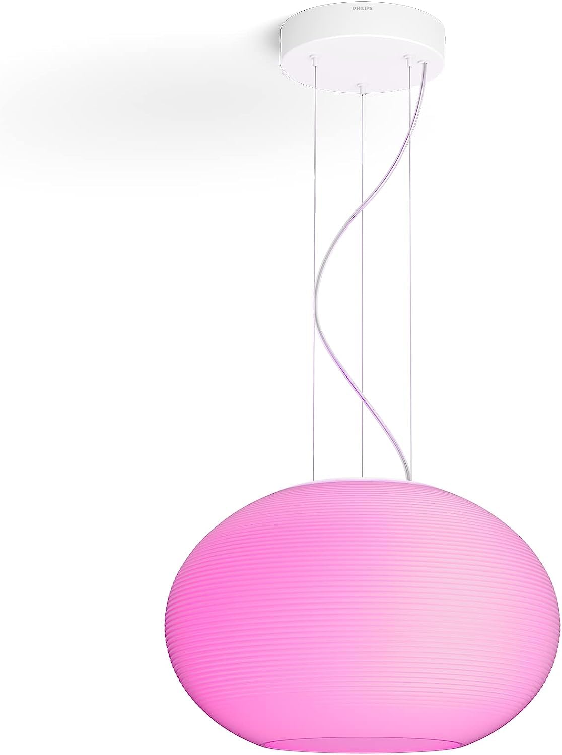Philips Hue – Lámpara inteligente, Hue Flourish, Lámpara Colgante LED Inteligente, Luz Blanca y de Colores, Compatible con Alexa y Google Home, Color Blanco