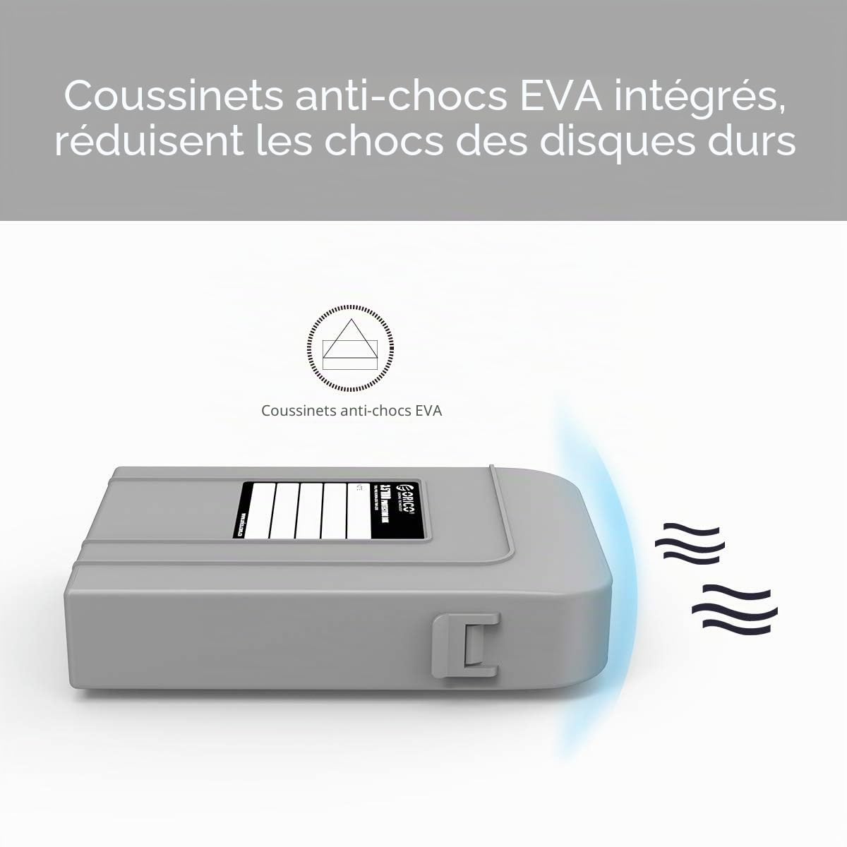 ORICO Externe Étui pour Disque Dur DE 3,5 Pouces, Boîtier de Protection Antichoc et Pare-poussière, Boite Disque Dur 3.5-Gris
