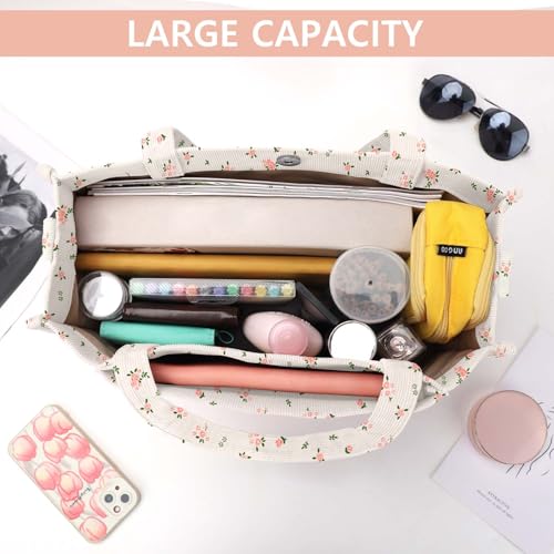 Image of Corduroy Tote Bag for Women Small Satchel Bag Mini Tote Bag Aesthetic Crossbody Handbag - School Work Travel Shopping