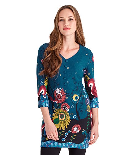 Joe Browns Sassy Squirrel Tunic Camiseta de Manga Larga, Multicolor (A-Blue Multi), 44 para Mujer