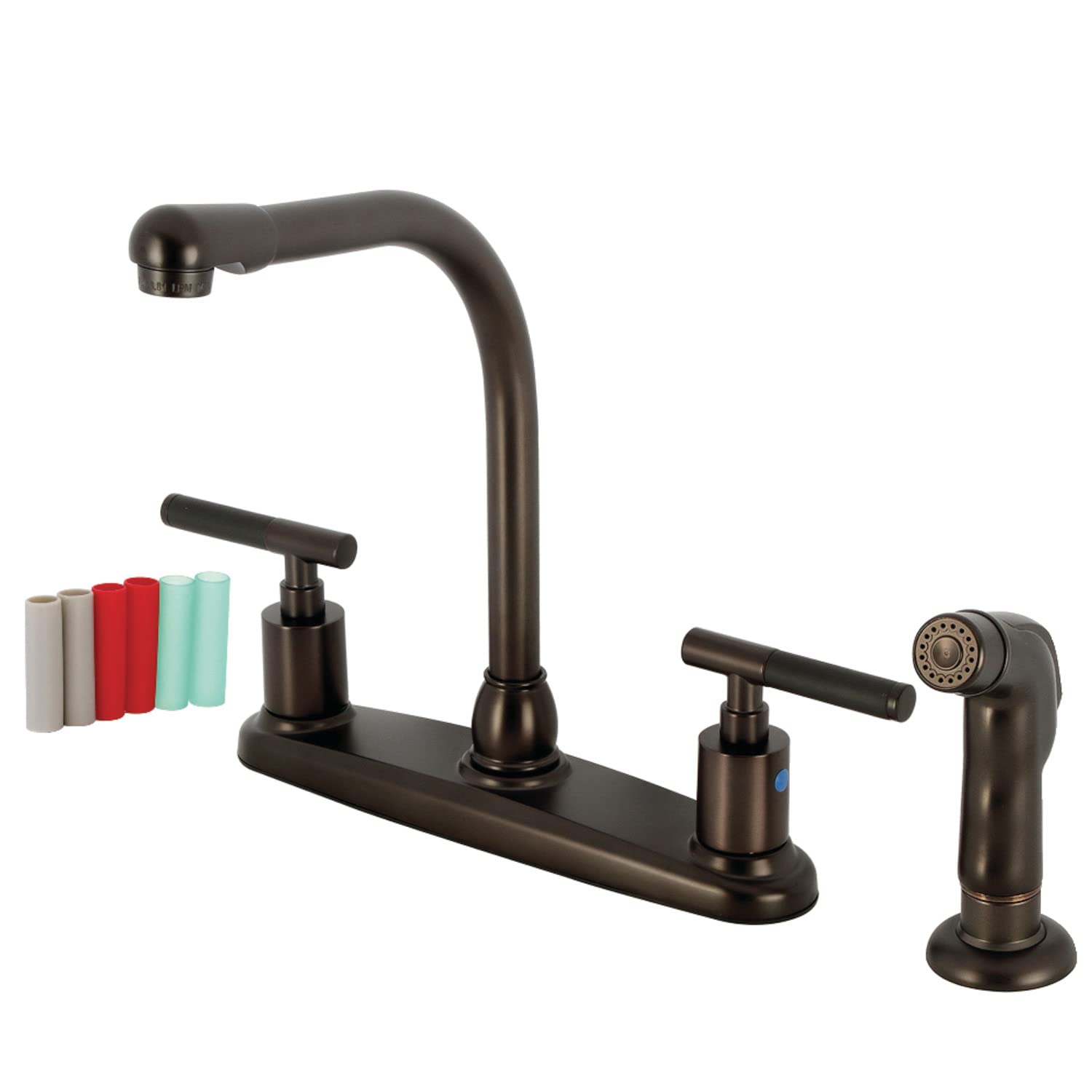 Robinet cuisine Kingston Brass FB755CKLSP anti-trace bronze