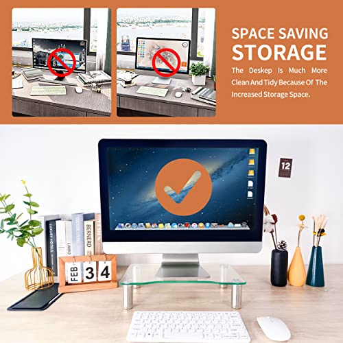 Hemudu Supporto per Monitor Trasparente,Alzatina