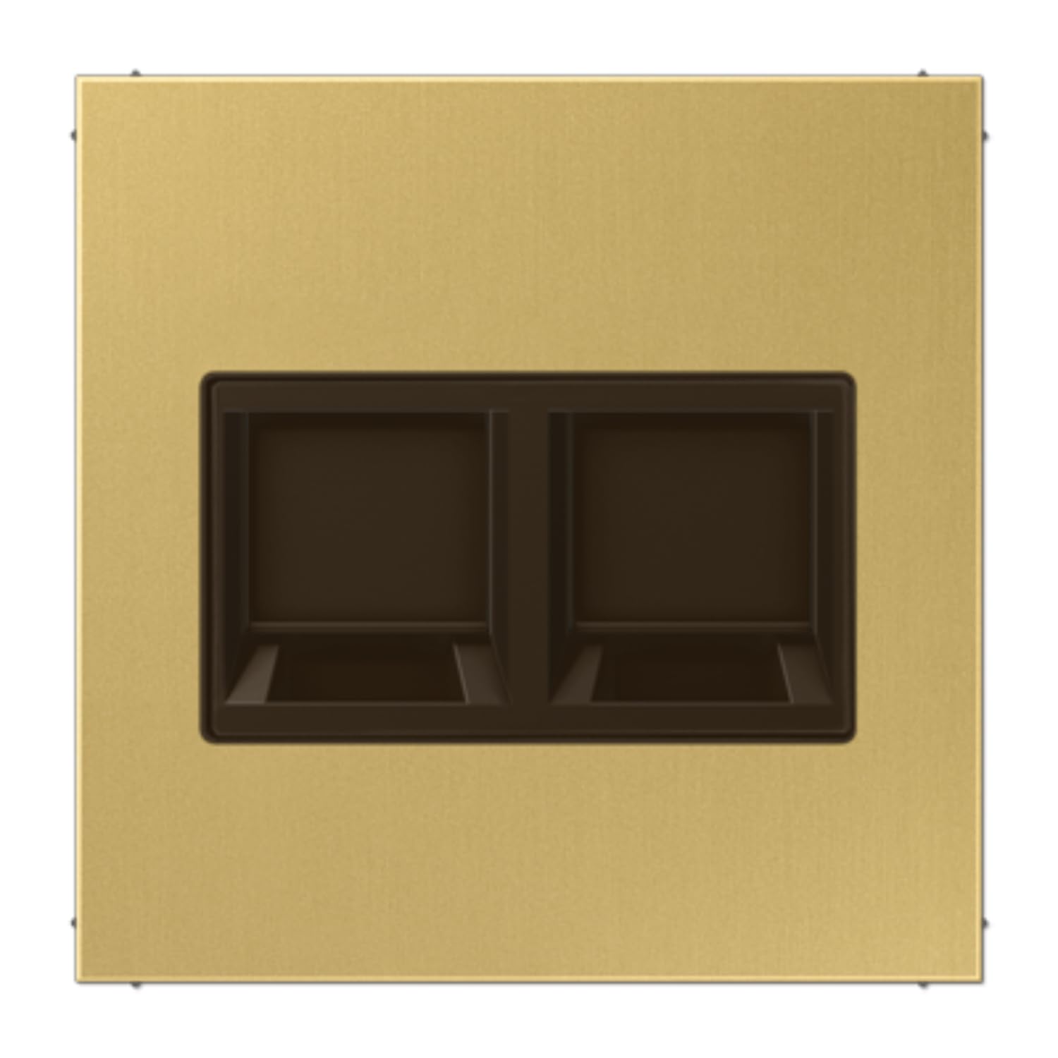 Plaque modulaire Jack-Rad JUNG laiton classique pour un intérieur raffiné