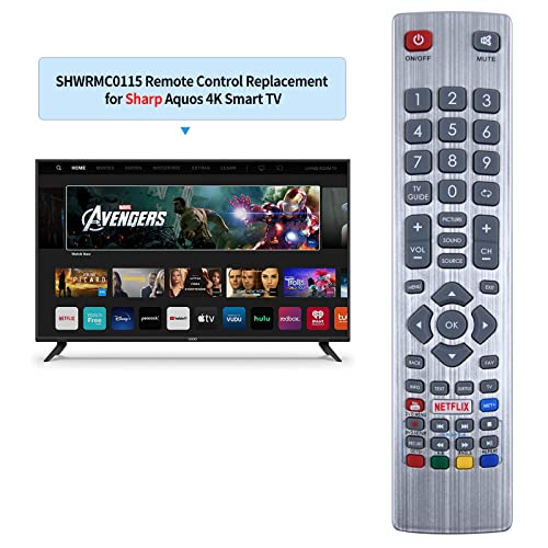 TCNOUMT Remote Control Generic Replacement for Sharp Smart Televesion Aquos TV (: Your original remote must match the one shown in the main image) - Image 2