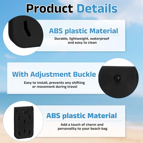 Organiseur de sac de plage uxcell noir support horizontal et vertical - 4