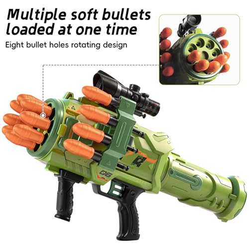 Image of Toy Gun Toy Foam Blasters - New 2026 Jumbo Rocket Gun, Toy Rocket Artillery Launcher RPG Gun with 16 Foam Rockets Bullets, Outdoor Shooting Games Toy Guns for Kids 6-12 Year Birthday Xmas Gifts