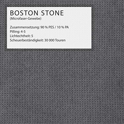 Mivano Ecksofa David / Moderne Couch in L-Form mit verstellbaren Kopfstützen und Ottomane / 256 x 71 x 208 / Mikrofaser-Bezug, Dunkelgrau – Bild 8