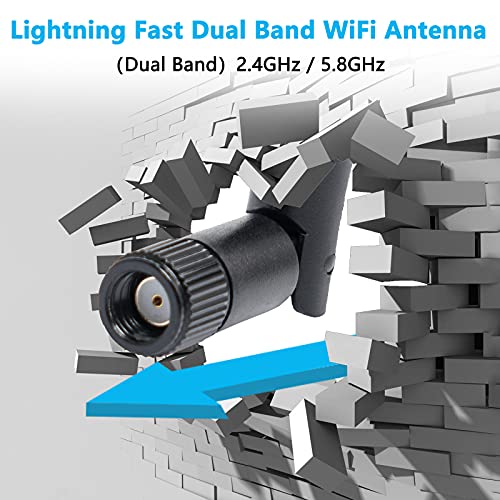 Nelawya Mini WiFi Antenna RP-SMA Male Dualband 2.4GHz 5.8Ghz MIMO Mini Antenna for WiFi Router PC Desktop USB Adapter PCI-E Cards and PS4 Build Wireless Range Extender - Image 3