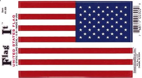Old Glory American Flag - Cling-on Window Decal