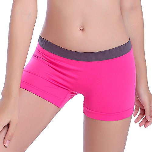 VPASS Mujer Pantalones Cortos Yoga elásticos Color sólido Secado rapido Pantalones Deportes de Fitness Mayas Gym Pantalones Transpirables Pantalones Leggings Deportivos Push up Mallas