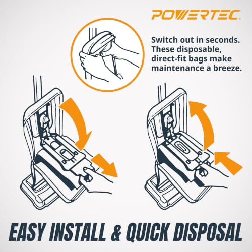 Image of POWERTEC Type CC Vacuum Bags 8 Pack for Oreck XL XL2 XL7 XL21 U2000 Commercial XL Upright Vacuum Cleaners, Replacement Filter Bags for AK1CC6A and CCPK8DW (75138)