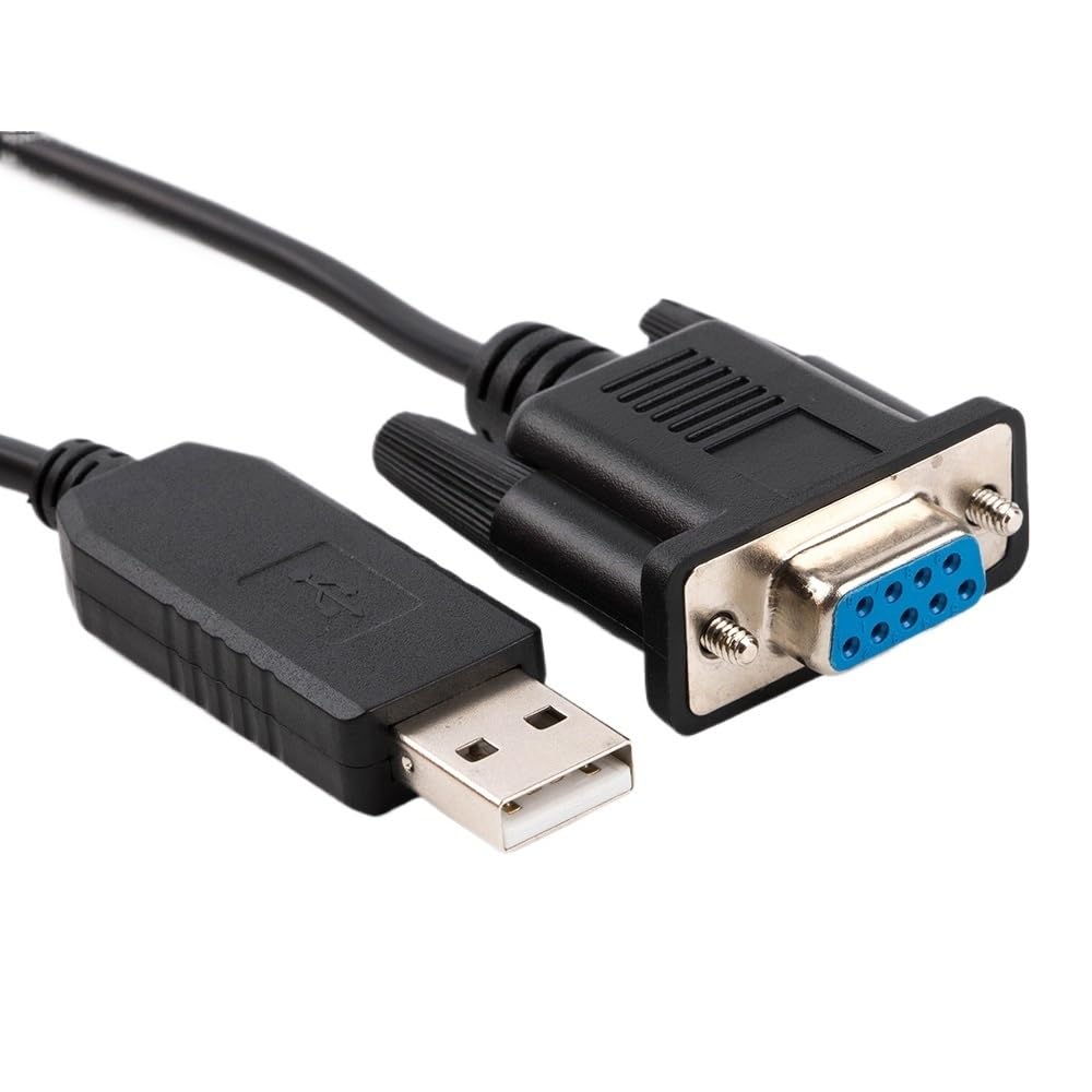 Cable adaptador USB a puerto COM RS232 serie DB9 cp2102 pl2303 módem nulo DCE cruzado cable adaptador (FTDI-2-TXD hembra)