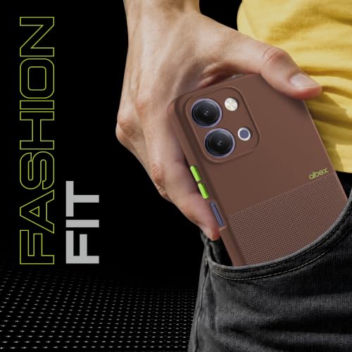 Image of AIBEX Premium Back Cover Case Compatible for Motorola Edge 70 Fusion 5G | Scratch & Drop Tested Shockproof Matte Texture Case with Soft Microfibre Lining | Slim Fit Cover with Anti-Scratch - Brown