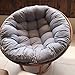 Cestello Appeso Cuscino Sedia,Rotondo Vimini Rattan Cuscini da Sedia,Morbido Spessi Swing Amaca Cuscini per Sedia,Papasan Cuscino di Lancio Senza Sedia J 80x80cm(31.5x31.5inch)