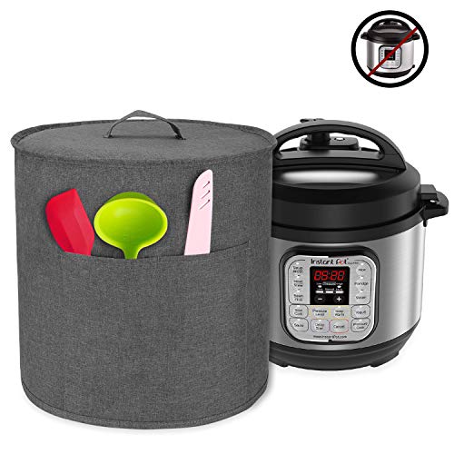 Luxja Dust Cover for 3 Quart Instant Pot, Cloth Cover with Pockets