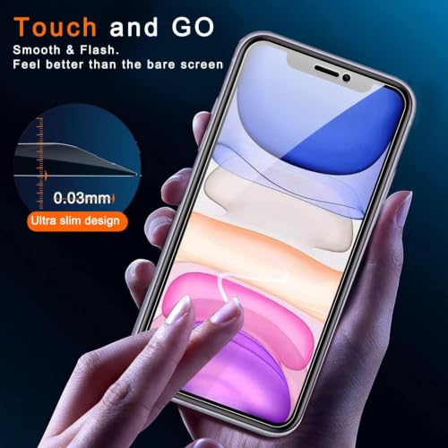 Image of Elzzi Privacy Screen Protector for iPhone Xr, Anti-Spy Shatterproof Borderless Tempered Glass 9H Hardness Bubble Free Anti-Glare Case Friendly