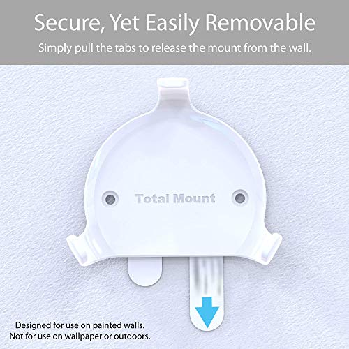 TotalMount Echo Dot (3rd Gen) Hole-Free Wall Mount (White) - Eliminates Need to Drill Holes in Your Wall - Thumbnail 4