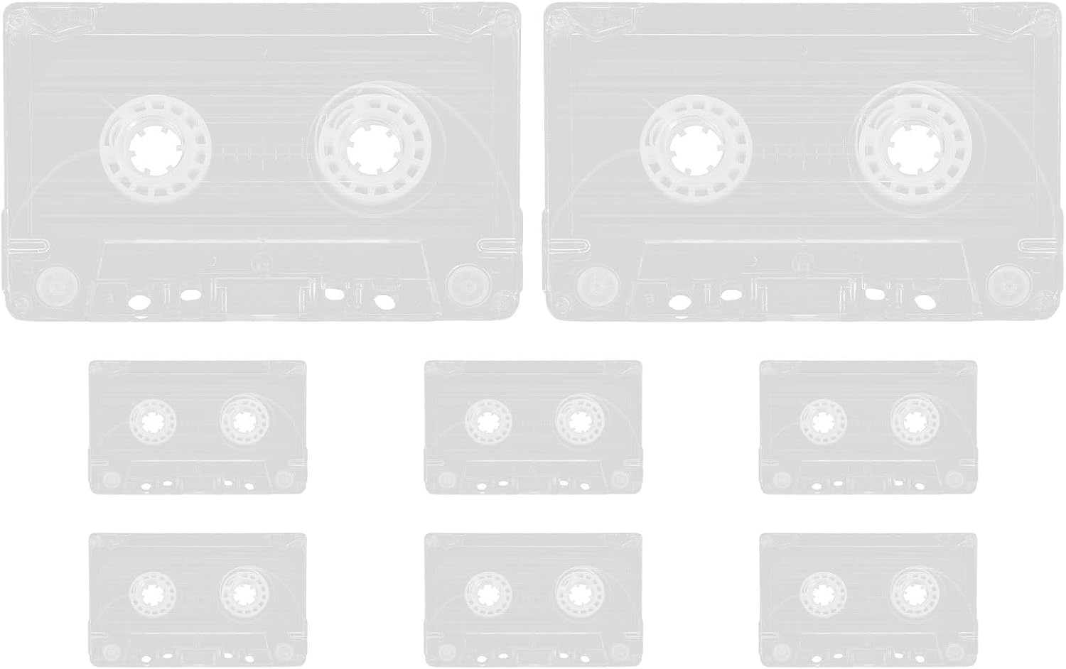 VANZACK 8Pcs Blank Cassette Tapes Vintage Empty Audio Tape Shells for Recording Retro Cassette Decoration for DIY Party Favors Wall Art Music Collectors