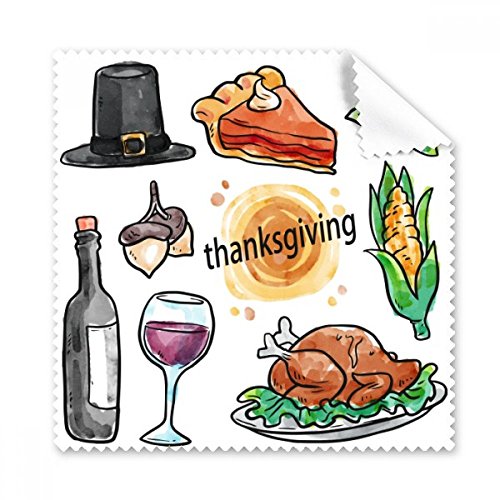 Chiffon de nettoyage motif Thanksgiving essuie-écran 5pcs