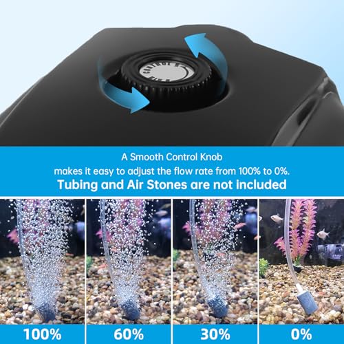 Pompe d'aérateur hydroponique 300 GPH à débit d'oxygène réglable - 3