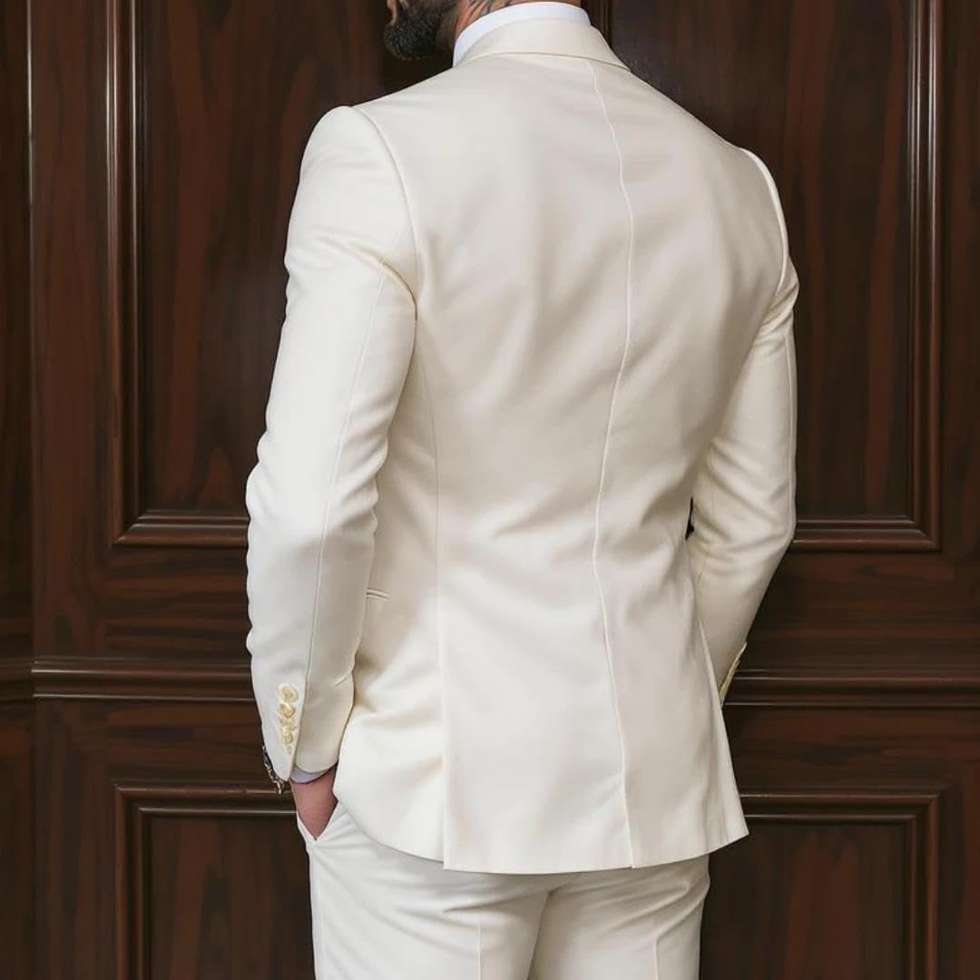 Men's 3 Piece Suit Set Slim Blazer Pants for Social Event Conference Use | 3 Piece Suit Set with slim styling supports guest attire planning, travel dinner, and minimal accessories outfits.