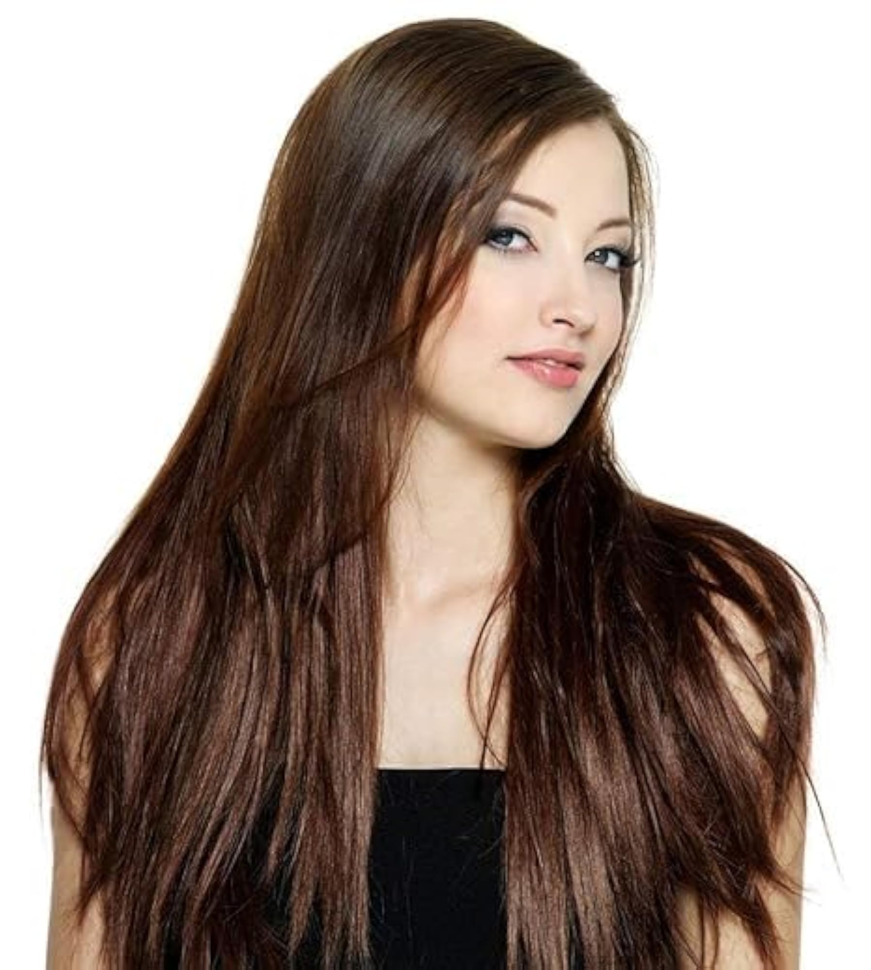 Gorgeous Straight Long Hair Extensions 7 Layer Clips for Women & Brides