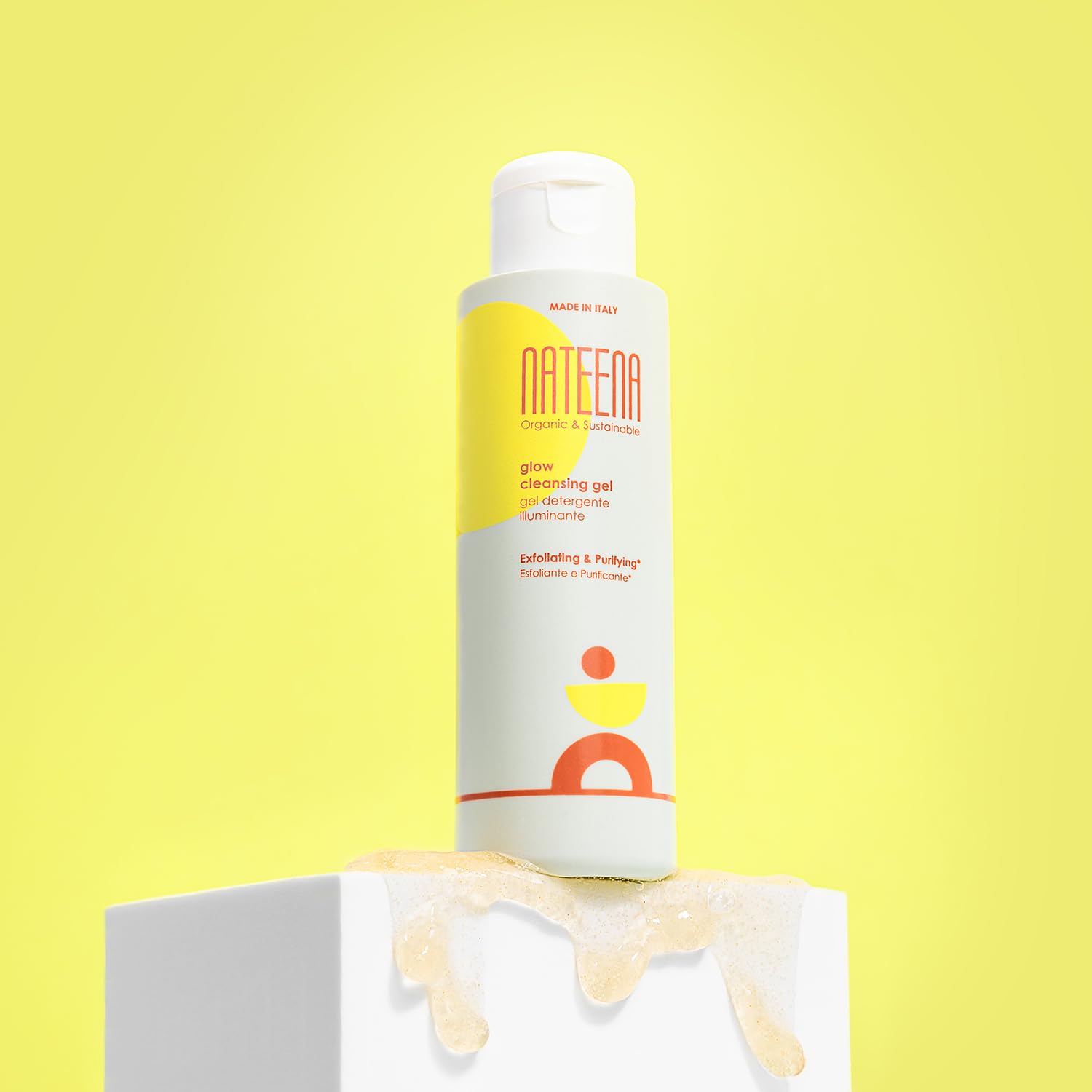 Glow cleansing gel.fórmula ecológica con ácido salicílico y aloe vera ecológico, testada en pieles sensibles, ideal para todo tipo de pieles, incluidas las propensas al acné