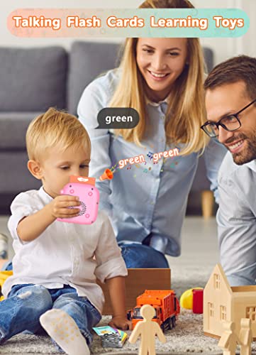 Talking Flash Cards Educational Learning Toys For Toddler Kids Boy Girl, Speech Therapy Toys Autism Toys Christmas Birthday Gifts For Ages 3 4 5 Year Old Baby (Pink) #TOP6