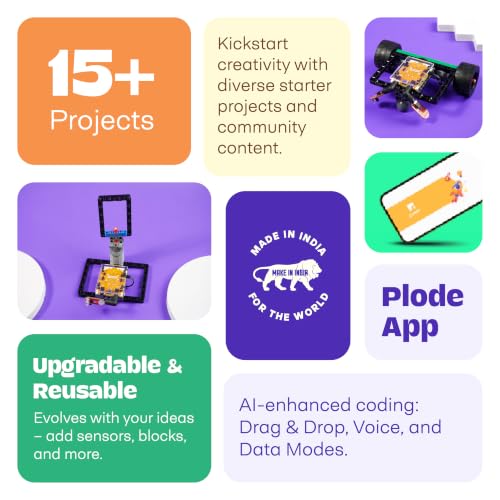 Image of Roboki DIY AI Robotics Kit | STEM Coding & Science Learning Kit for Kids (8+ Years) | 14+ Projects in One Kit | Artificial Intelligence, Programming & Educational Toy | Made in India