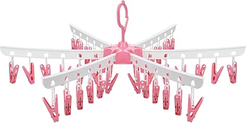 Estante de secado de calcetines, secadora de calcetines plegable, 36 clips, colgador de plástico plegable para ropa sucia, ropa para calcetines,