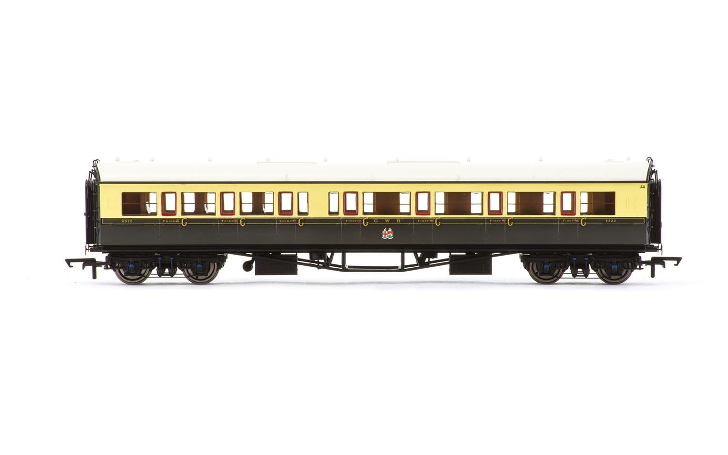 Hornby R40468 GWR Collet Coaches Corridor Composite RH 6522 Coach, Brown/Cream, 00 Gauge