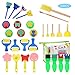 PHOGARY 29PCS Pennelli Spugna per Pittura Set per Bambini Bambini Spugna Pennelli, DIY Apprendimento Precoce Spugna Kit di pennelli per Pittura per Bambini Spazzole Pittura.