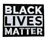 Black Lives Matter Patch - BLM, Iron On/Sew On - Embroidered Patch for Jacket, Cap, Bag, Tote