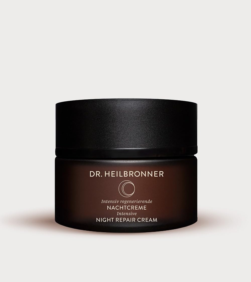 Dr. Heilbronner regenerierende Nachtcreme I Hyaluron Nacht-Pflege-Creme Gesicht I Natural Cosmetics reichhaltige Gesichtscreme I Bio Extrakte z.B. Aloe Vera Astaxanthin Jojobaöl I Cremedose 50ml