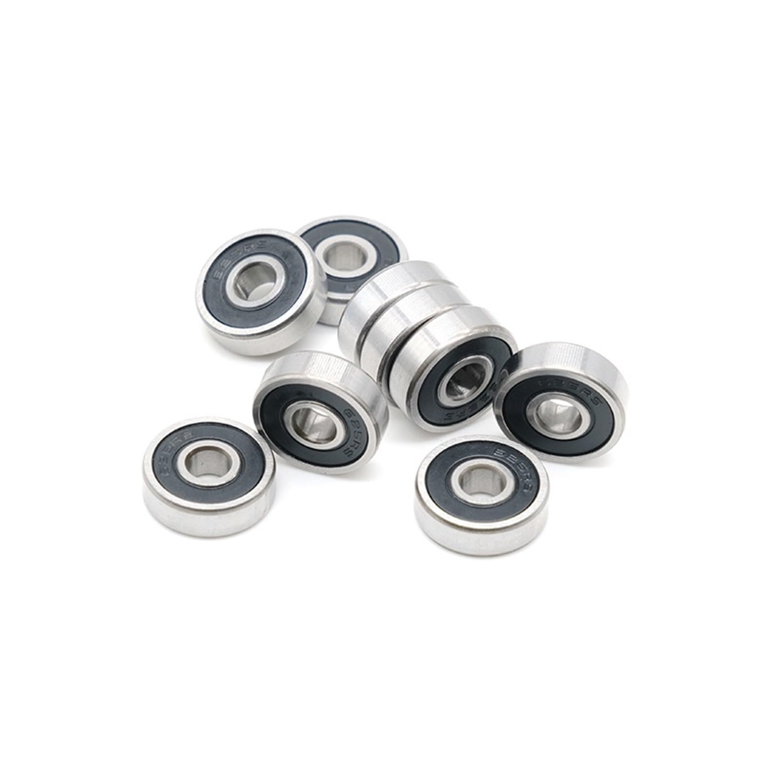 Rodamientos de bolas miniatura sellados 625RS de 5 x 16 x 5 mm (625-2RS, 10 unidades)