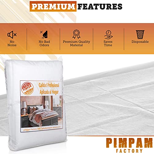 PimPam Factory - Vliesstoffs Einmal Bettwäsche 80 x 200 cm - Nicht verstellbare Einweg Bettwäsche - Flüssigkeitsabweisend - Einweglaken Ideal für Sondergrößen - Hergestellt in EU - Packung 10 - Image 3