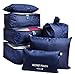 Ensemble de 7 Organisateurs de Voyage Cubes de Emballage Sac à Linge Bagages Sacs de Compression Vêtements Valises Sacs de Rangement