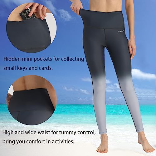 Image of Ubestyle UPF 50+ High Waist Women's Swim Pants Swim Leggings Swimming Tights Rash Guard Pants Sun Protective