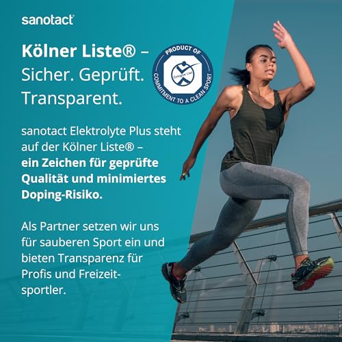 sanotact Elektrolyte Plus (20 Beutel) • Elektrolyt Pulver für Flüssigkeitshaushalt • Kalium & Magnesium für Elektrolytgleichgewicht • 100% Vegan • Recovery Drink • Mit Orangengeschmack