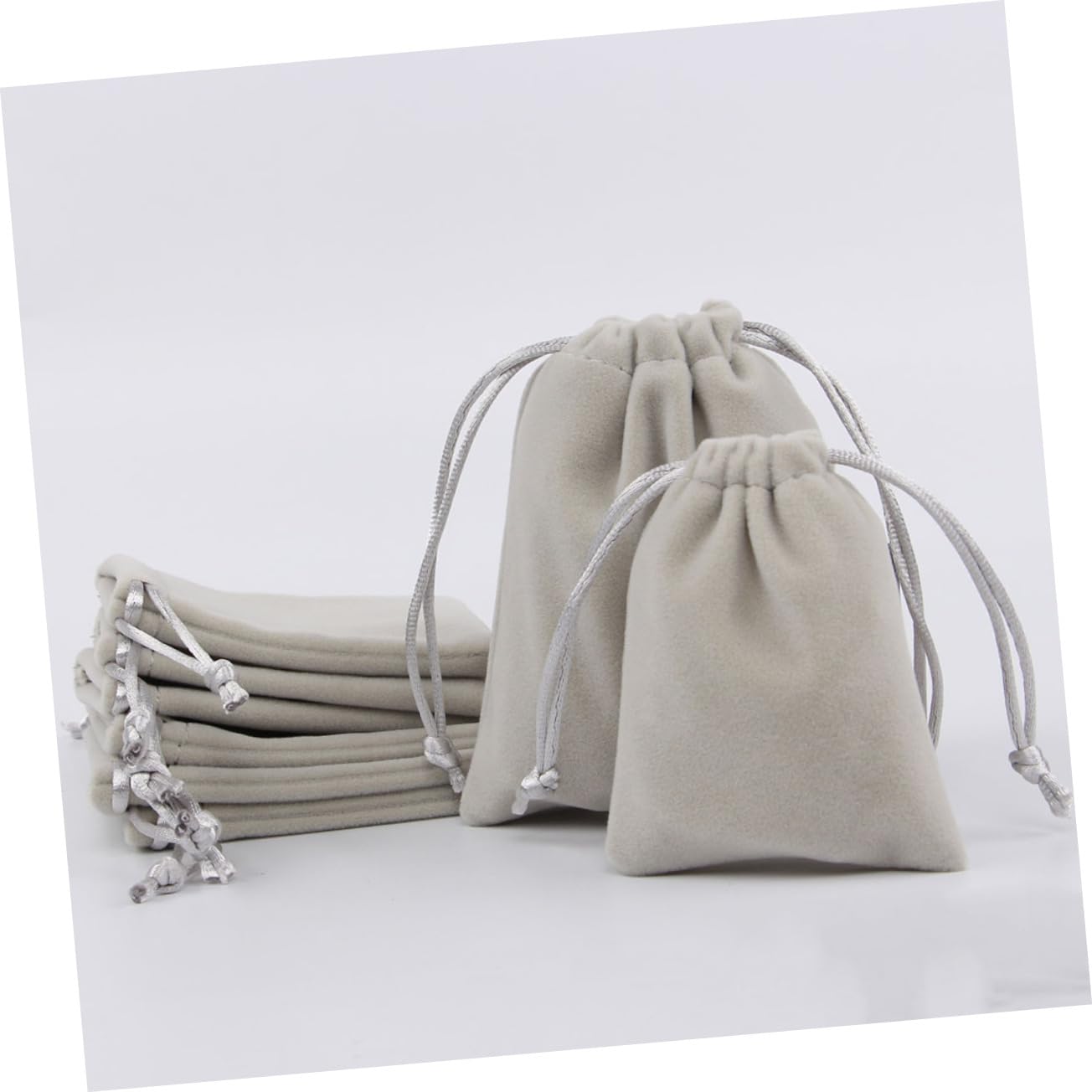 Beavorty 3 Ensembles Sacs À Bijoux Boucle D'oreille Sacs À Cordon De Cordon Mini Pochettes À En Tissu Petits À Petit Grey 10 Pièces * 3
