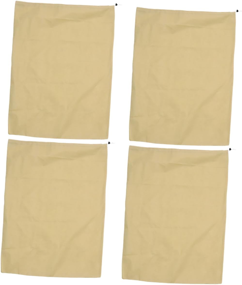 4pcs Winter Plant Protective Covers Non-Woven Drawstring Tree Bags for Frost and Cold Protection Beige for Saplings Flowers and Fruits