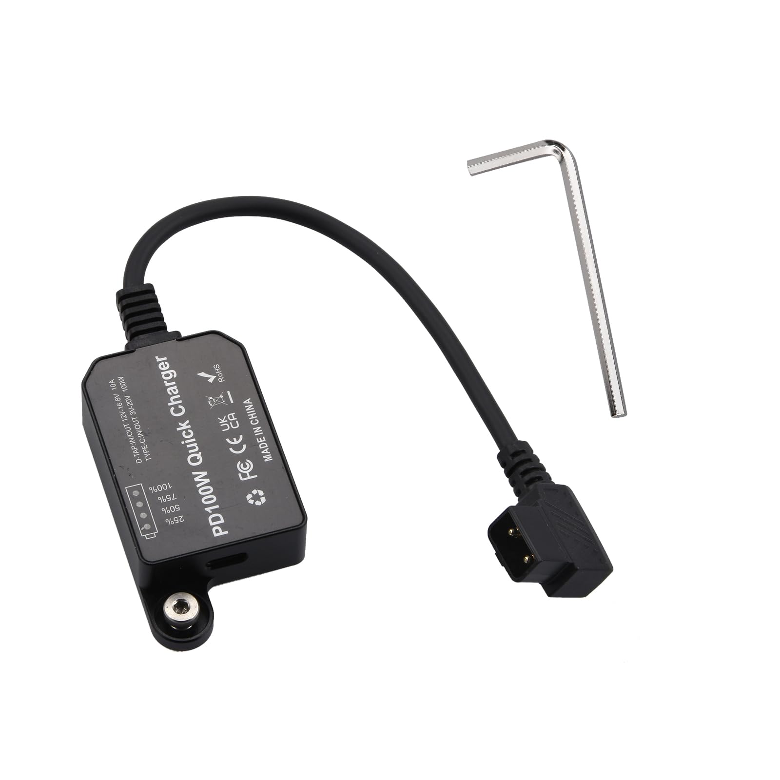 DAGIJIRD D-Tap a USB-C PD 100W Adaptador convertidor de energía para batería de montaje en V