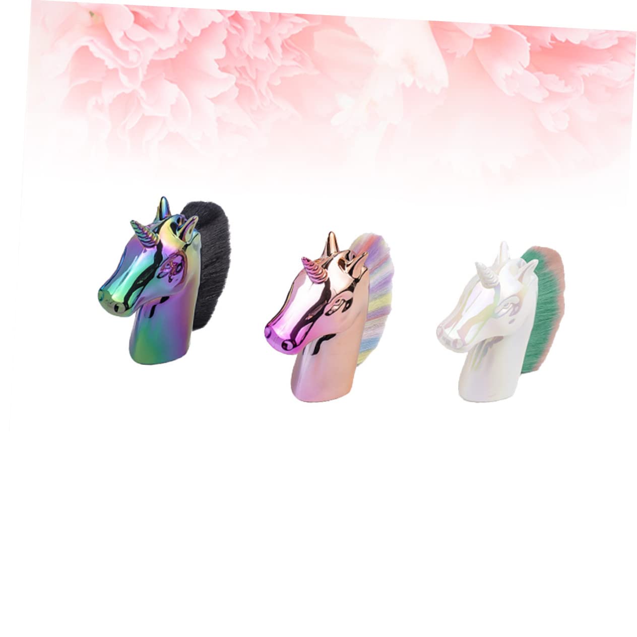 Healeved 9 Piezas Cepillo De Uñas De Unicornio Cepillo Para Polvos Sueltos Arte De Uñas Con Pincel Striper Base De Maquillaje Cepillo De Uñas De Acrílico Makeup Sol Rojo Brocha Para Polvos