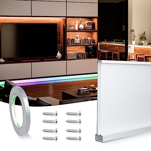 Muzata 8Pack 4FT Spotless Aluminum LED Skirting Baseboard Diffuser LC31 by Muzata - Used condition - US$217.79